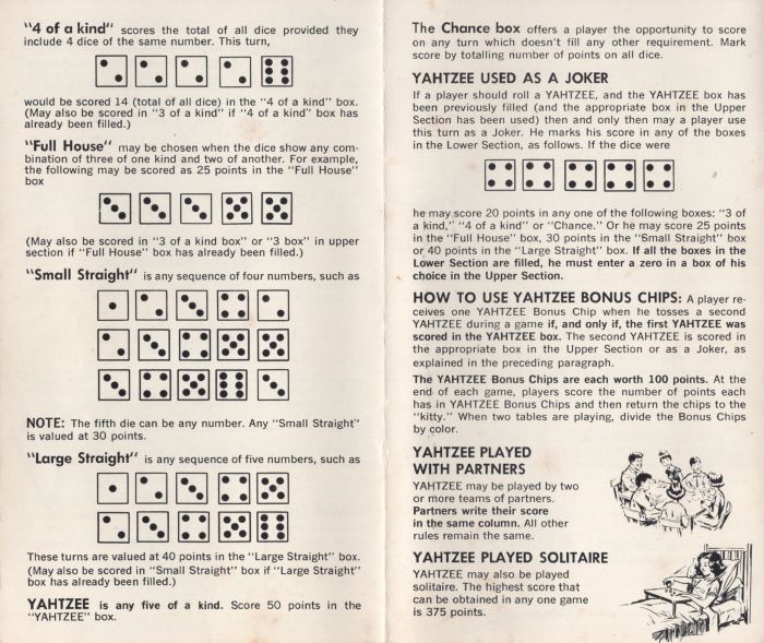 Yahtzee Rules Page 4
