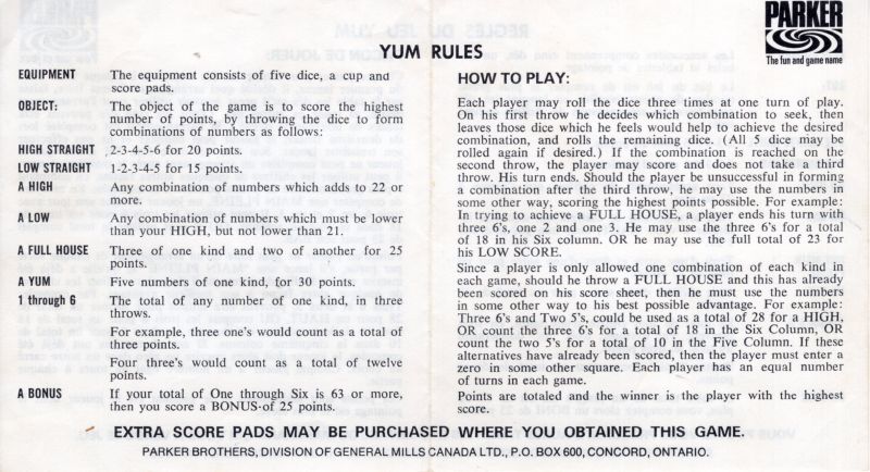 Yum Rules Page 1