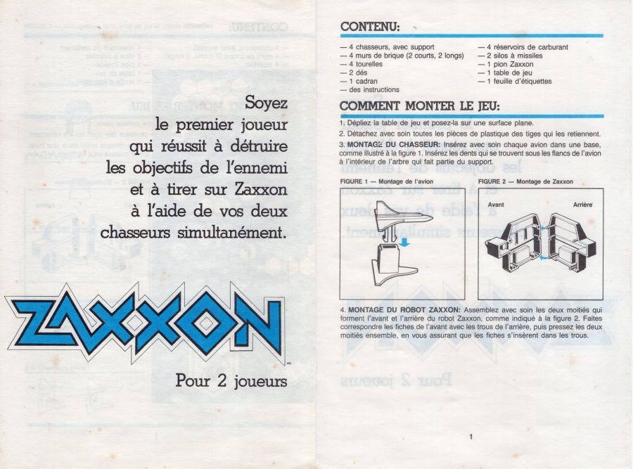 Zaxxon (Canadian Edition) Rules Page 1