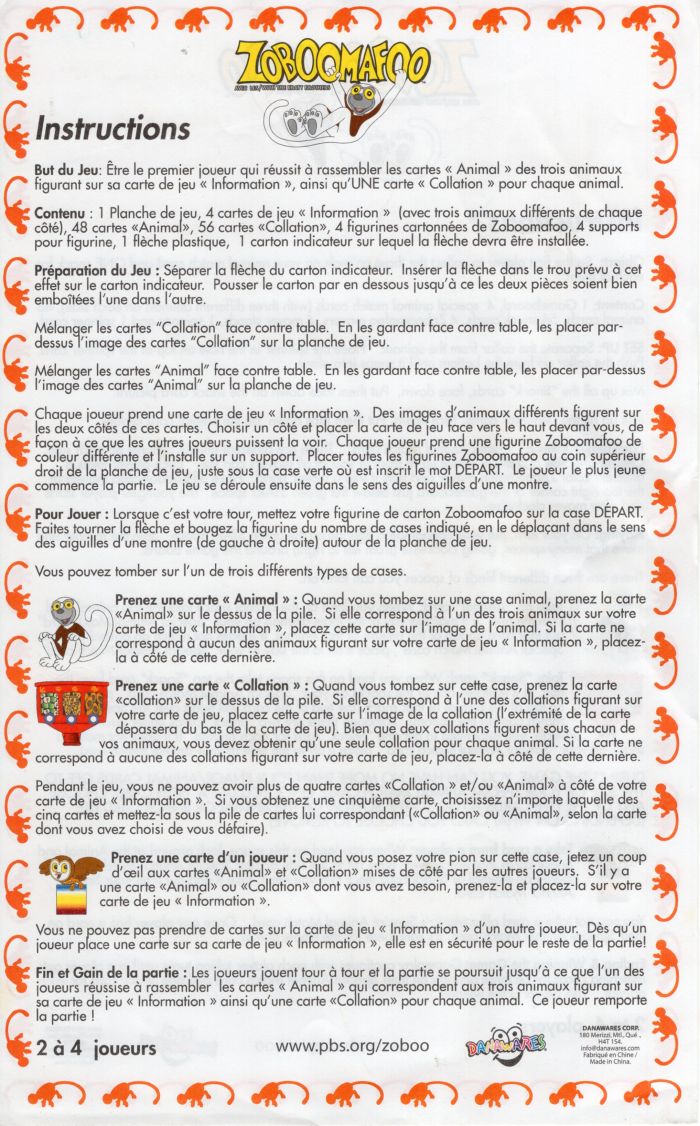 Zoboomafoo Rules Page 1